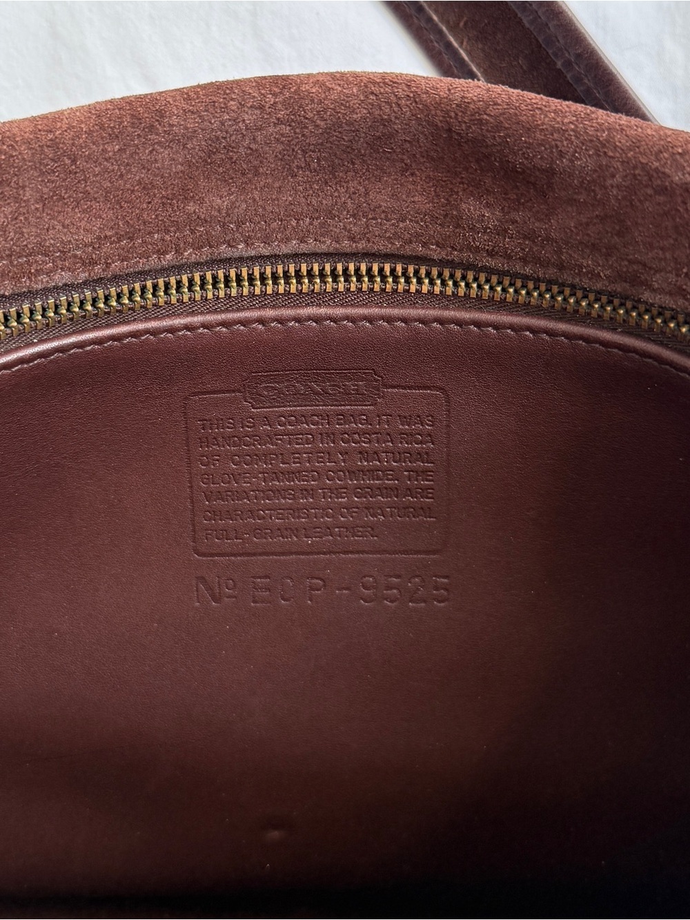 Coach Vintage Stewardess Bag Brown Leather Style 9525 Made in Original NYC USA - Picture 13 of 15